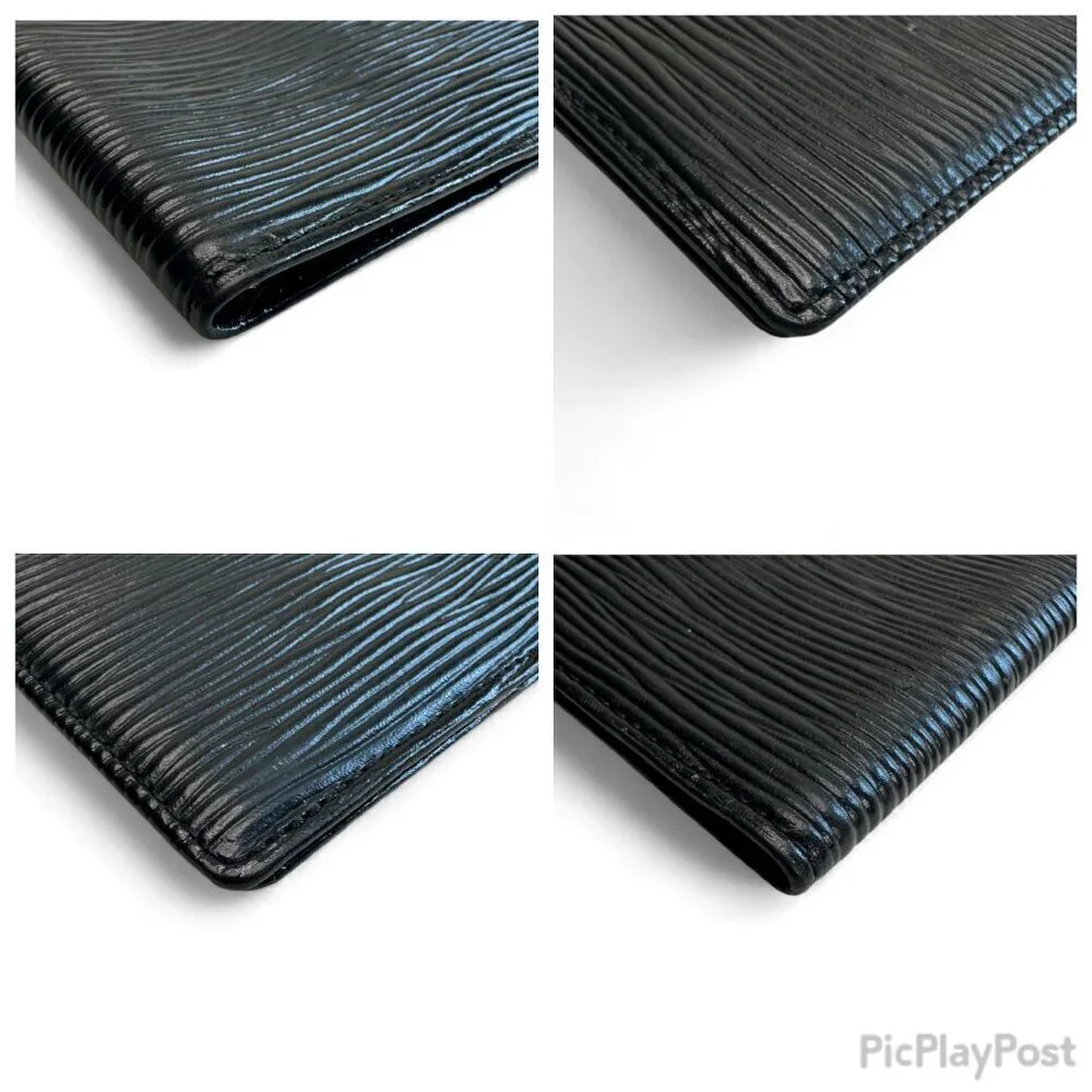 LOUIS VUITTON Epi Black Agenda Bi-Fold Notebook Cover, UNISEX